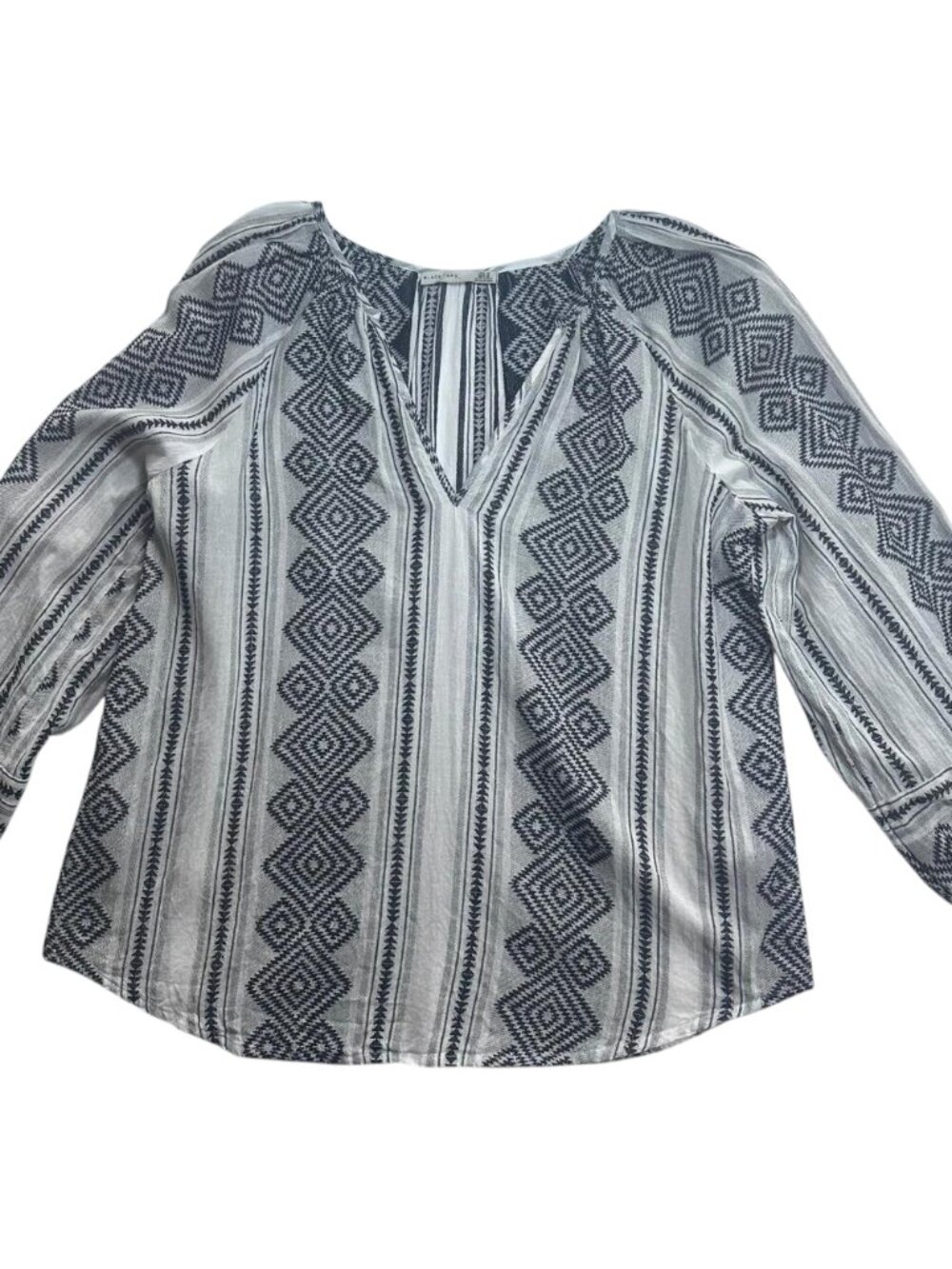 Black Tape Women's Boho Printed Blouse ~ Size Medium